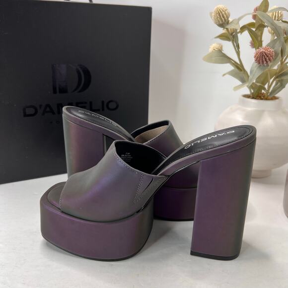 D'Amelio Ravina Multi Reflective Platform Chunky Heel Women 7.5M Tried On - Picture 6 of 11